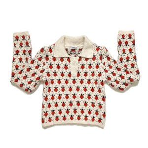 cute zara ladybug sweater knit small